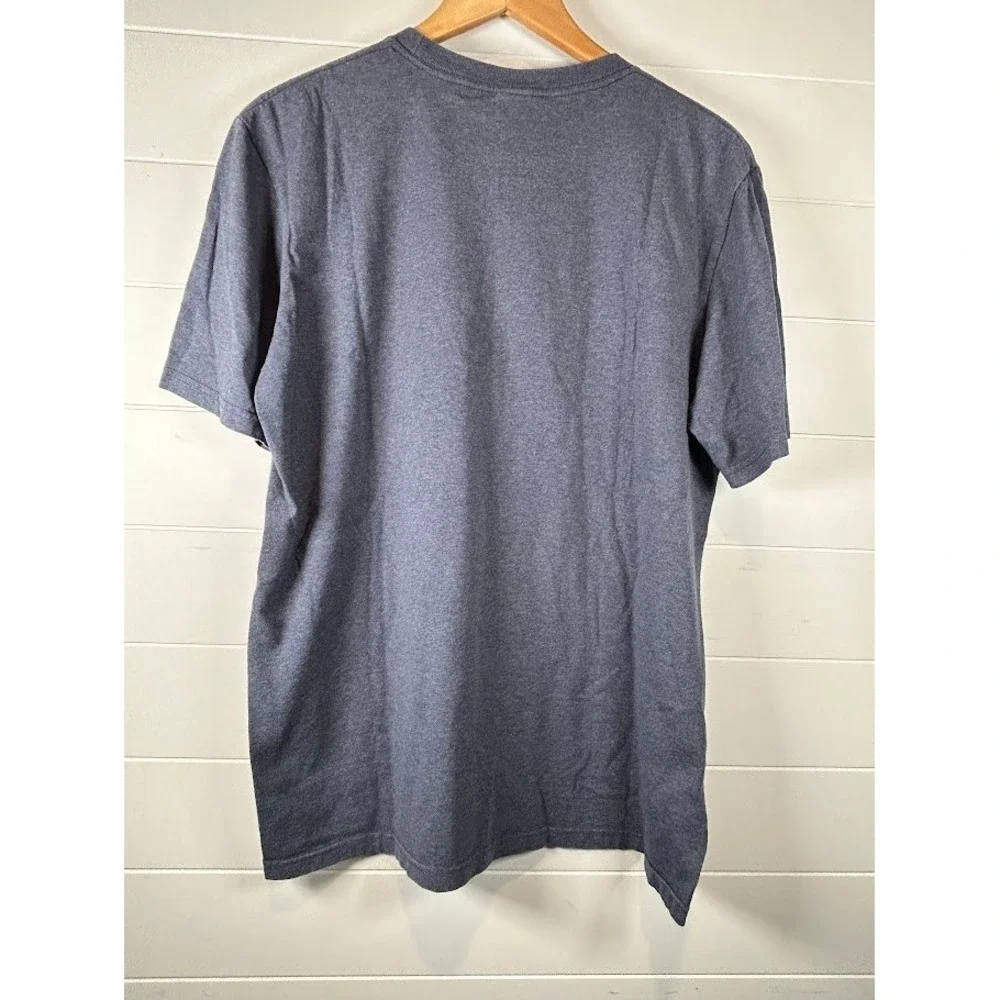 The North Face‎ Mens Blue Heathered Graphic Logo Short Sleeve T-Shirt Large L/G